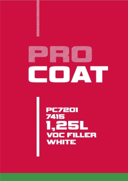 ProCoat PC7201+7415 VOC Filler 4:1 valge Stand A+B 1,25L