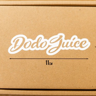 DJVNSL2 Dodo Juice logo kleepekas, valge