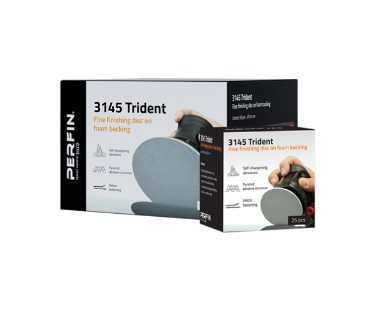 Perfin Trident Fine finishing disc on foam backing 1tk