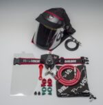 Õhutoitega visiir vööga